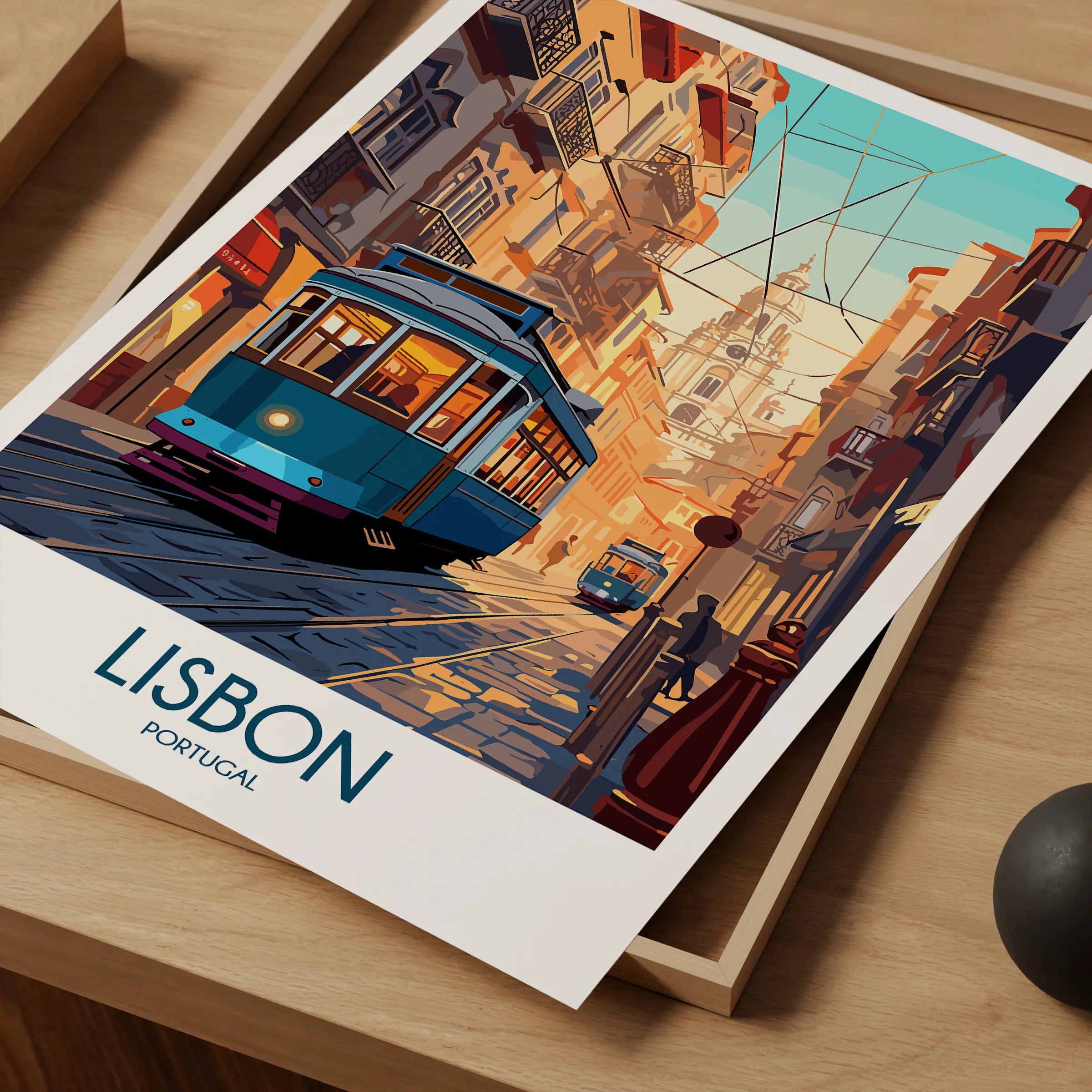 Lisbon Retro Travel Illustration