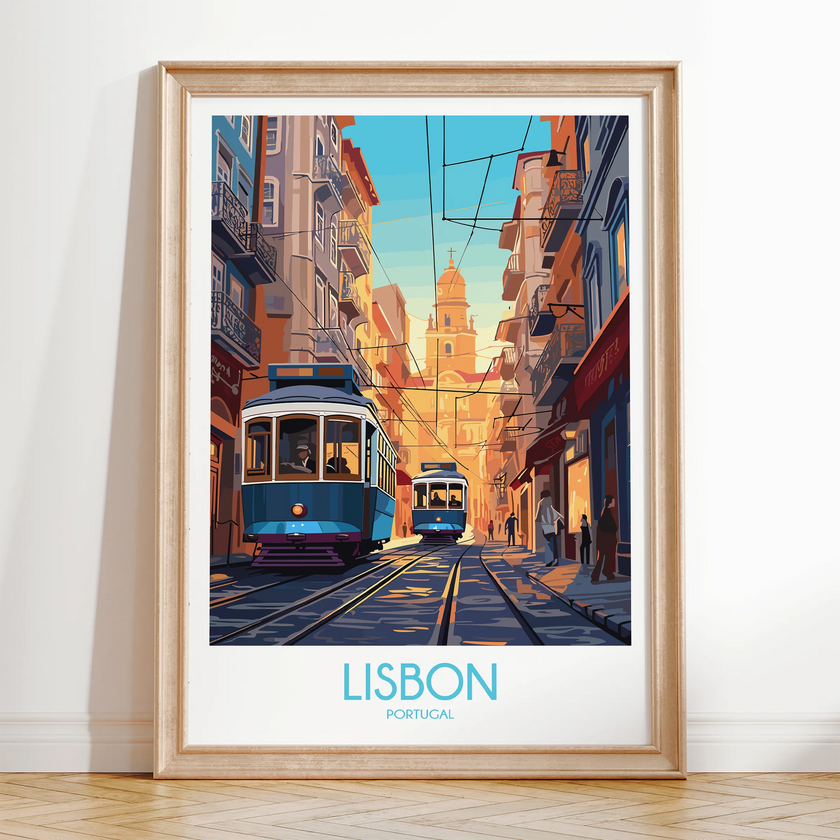 Lisbon Tram Souvenir Poster Print
