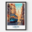 Lisbon Vintage Style Print
