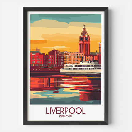 Liverpool Modern Travel Poster