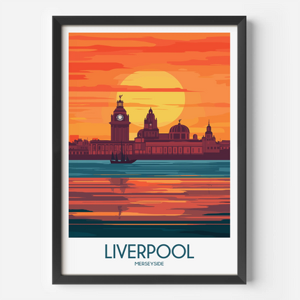 Liverpool Modern Travel Poster