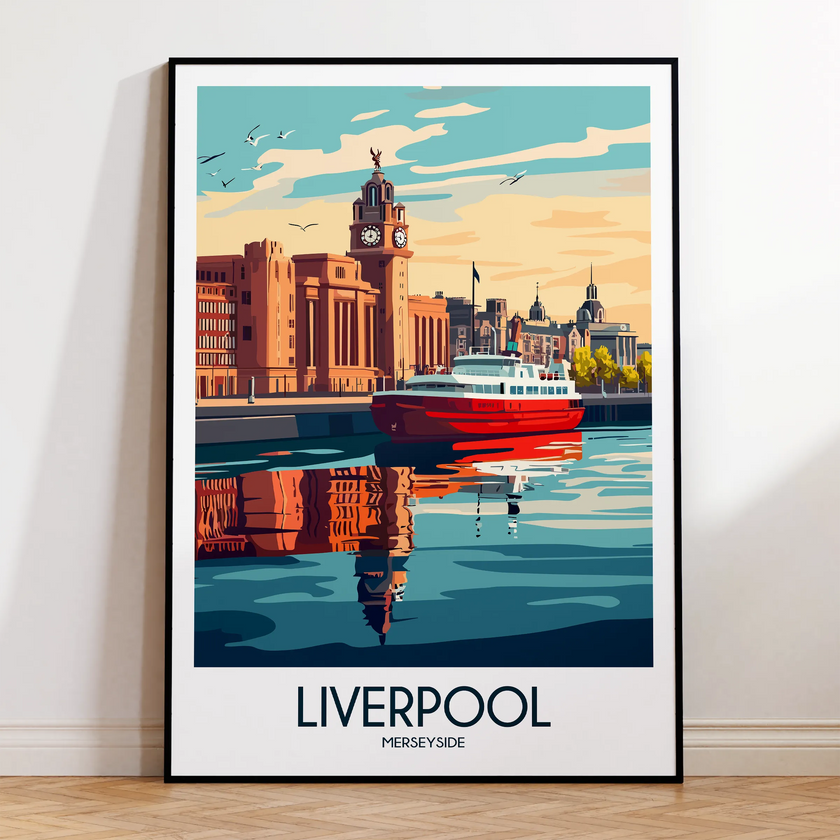 Liverpool Modern Travel Poster