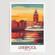Liverpool Retro Travel Illustration