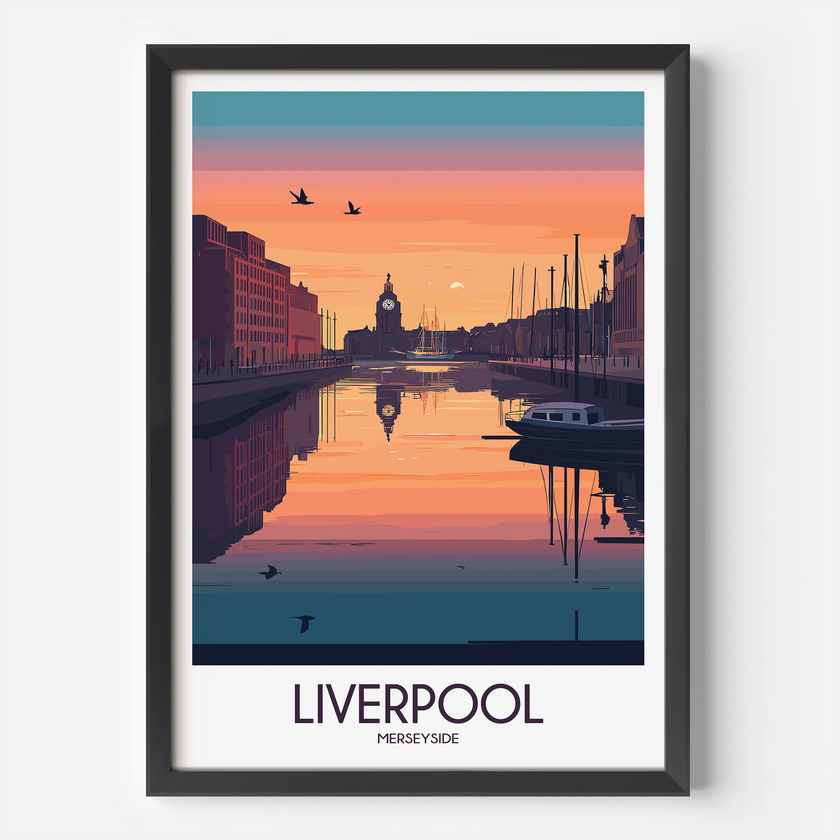 Liverpool Retro Travel Illustration