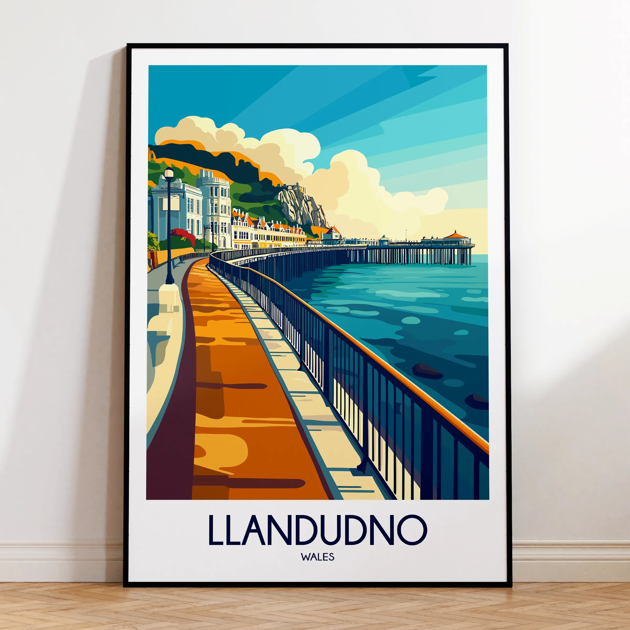 Llandudno Retro Travel Illustration