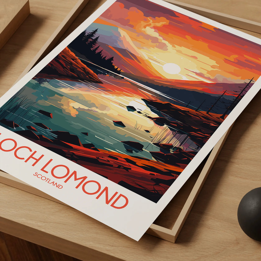 Loch Lomond Modern Travel Poster