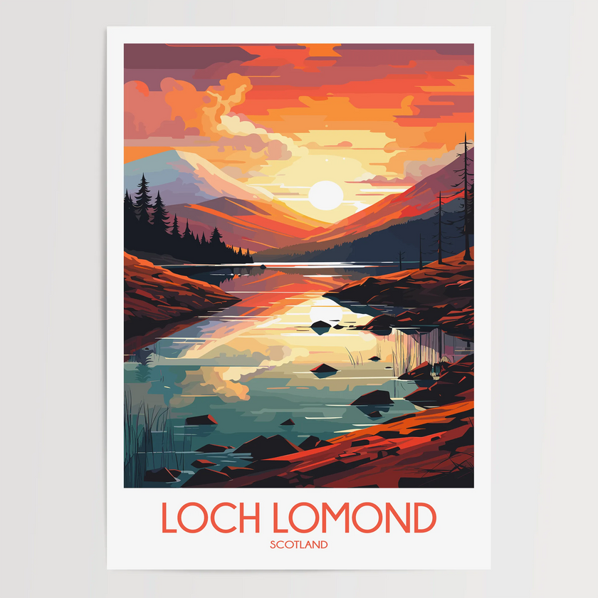 Loch Lomond Scenic Landscape Art