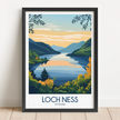 Loch Ness Modern Travel Poster