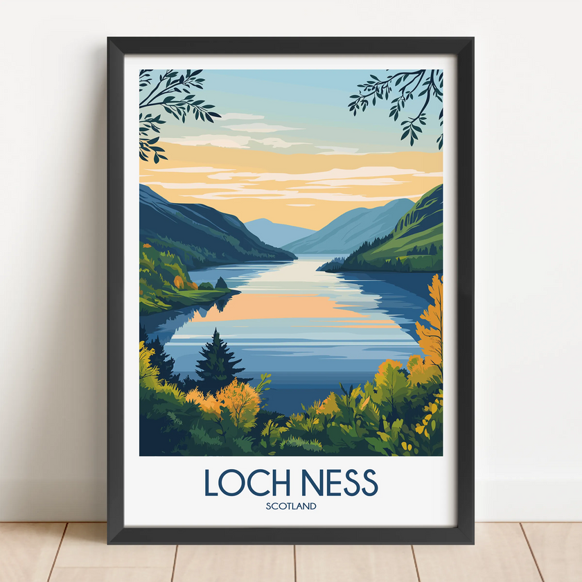 Loch Ness Modern Travel Poster