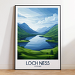 Loch Ness Modern Travel Poster