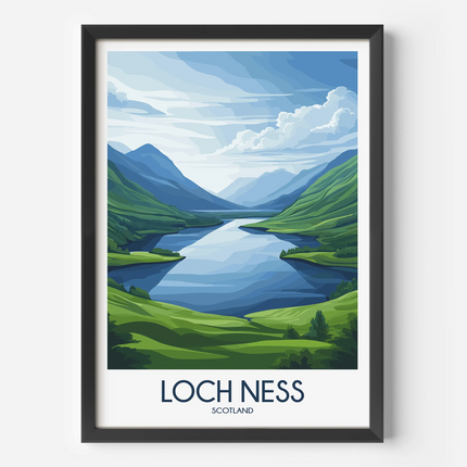 Loch Ness Scenic Landscape Art