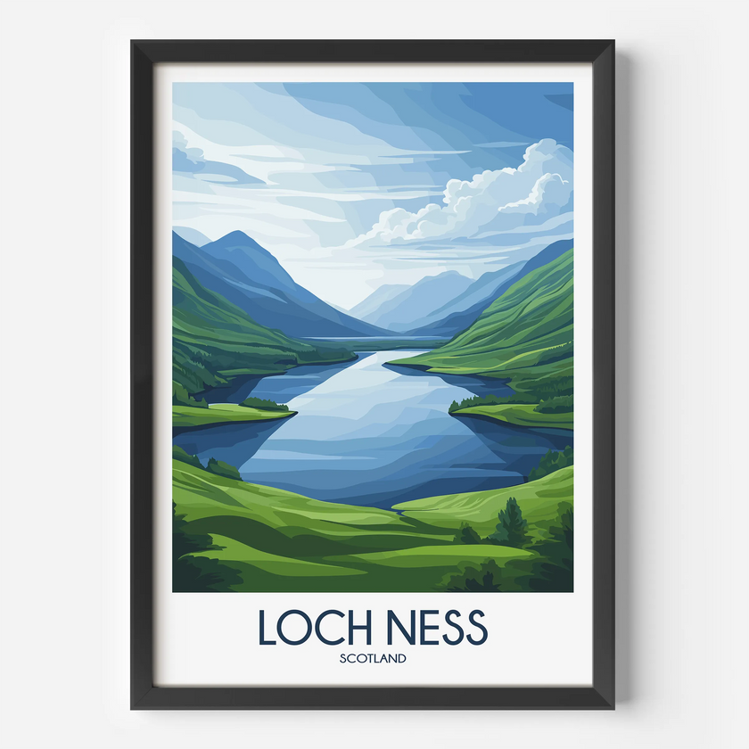 Loch Ness Scenic Landscape Art