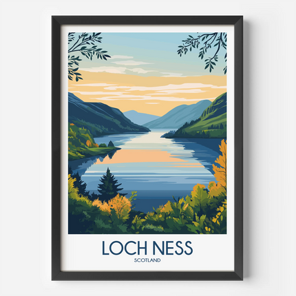 Loch Ness Scenic Landscape Art