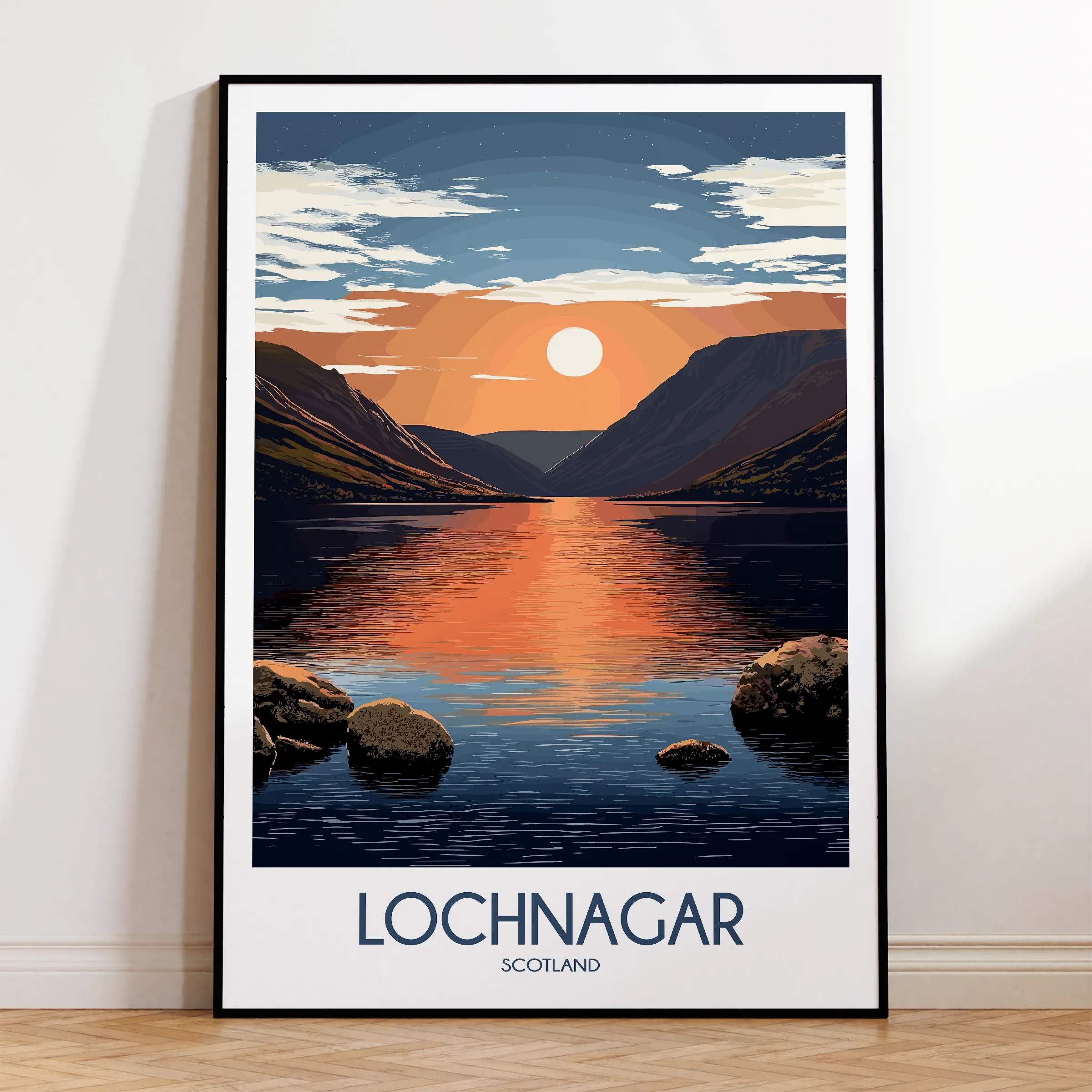 Lochnagar Modern Travel Poster