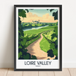Loire Valley Retro Travel Illustration