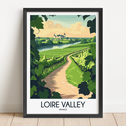 Loire Valley Retro Travel Illustration