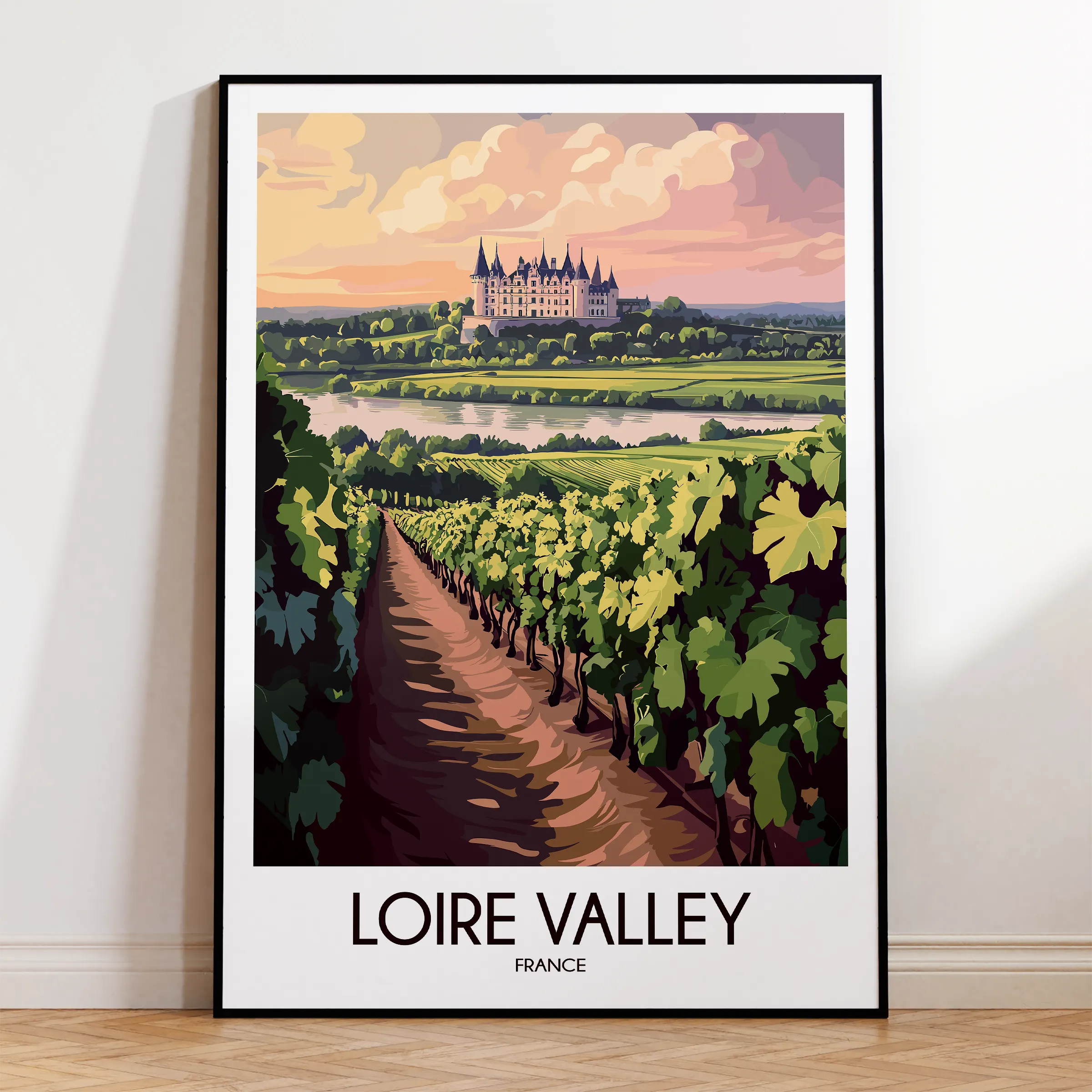 Loire Valley Scenic Landscape Art