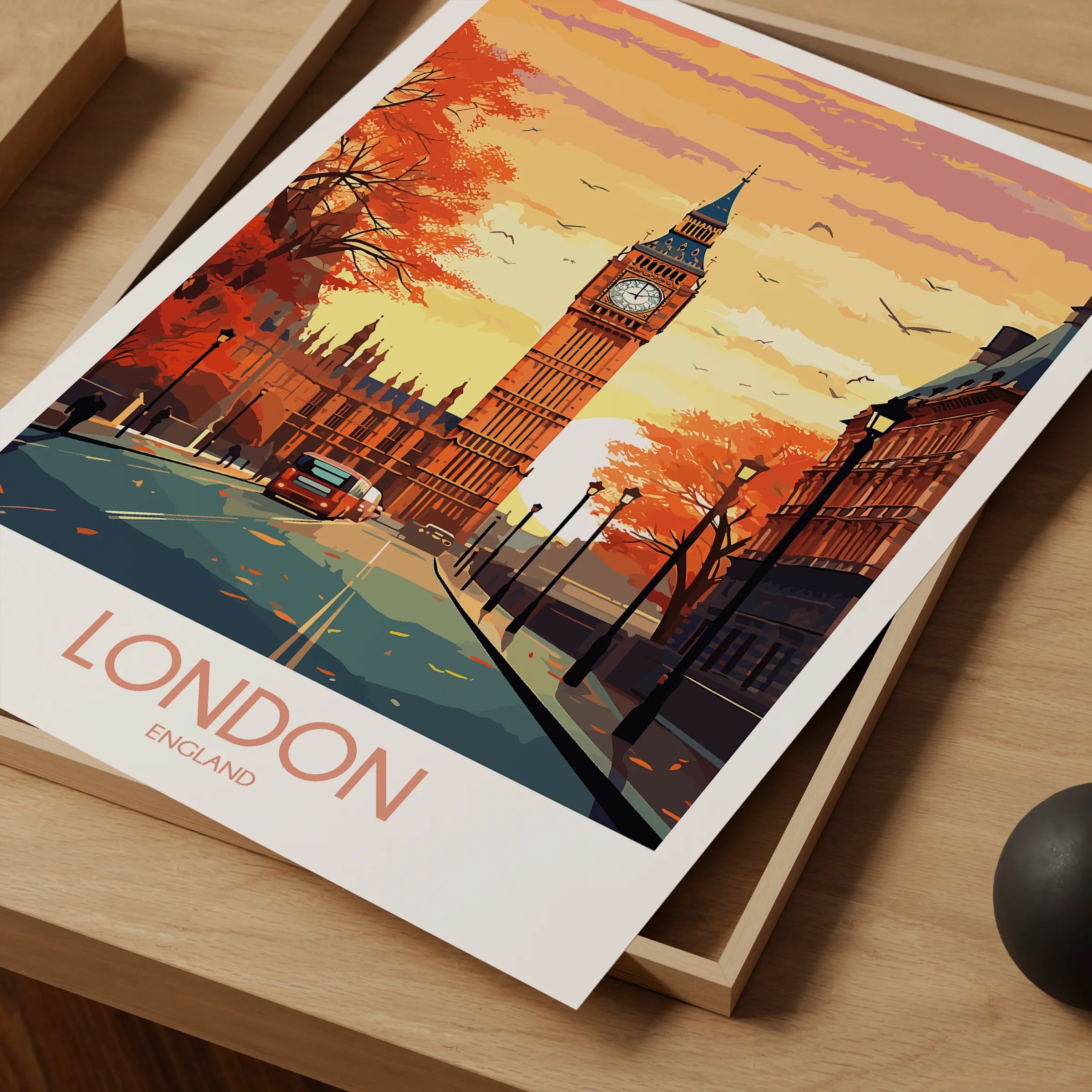 London Vintage Style Print