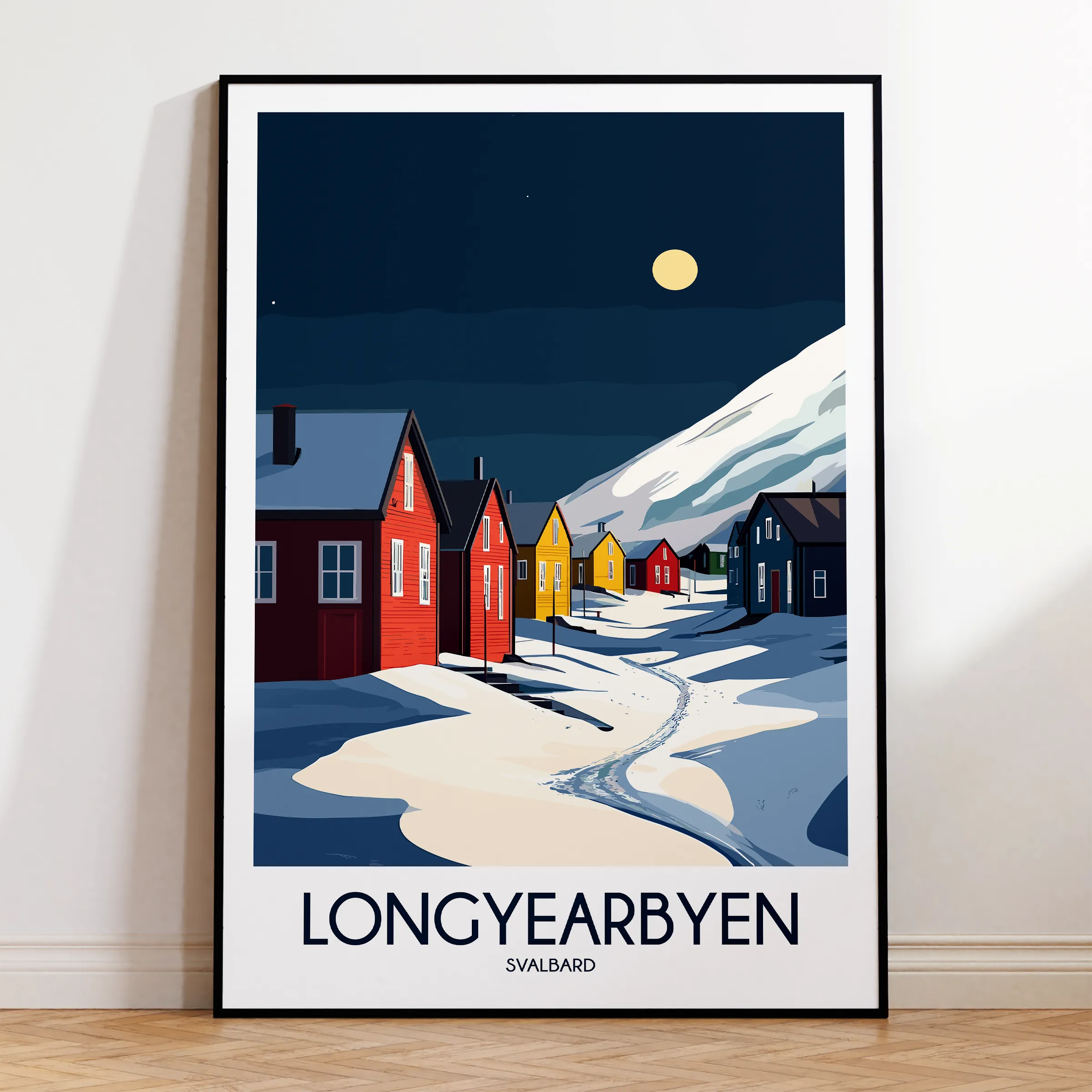 Longyearbyen Minimalist Wall Art