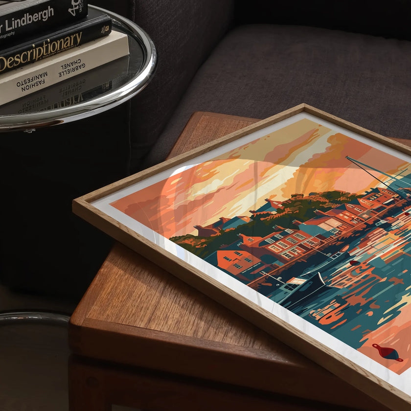 Looe Modern Travel Poster