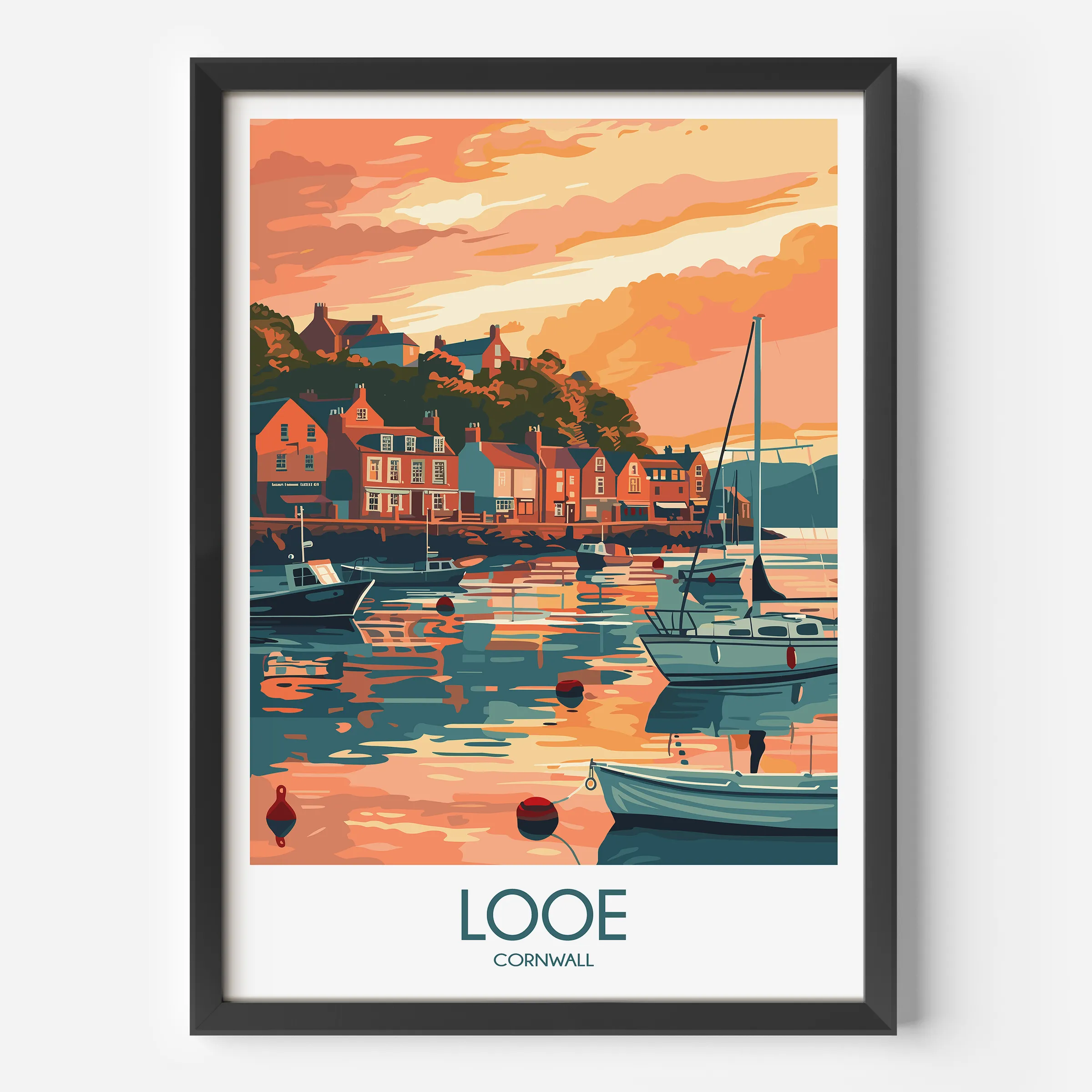 Looe Modern Travel Poster