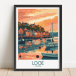 Looe Retro Travel Illustration