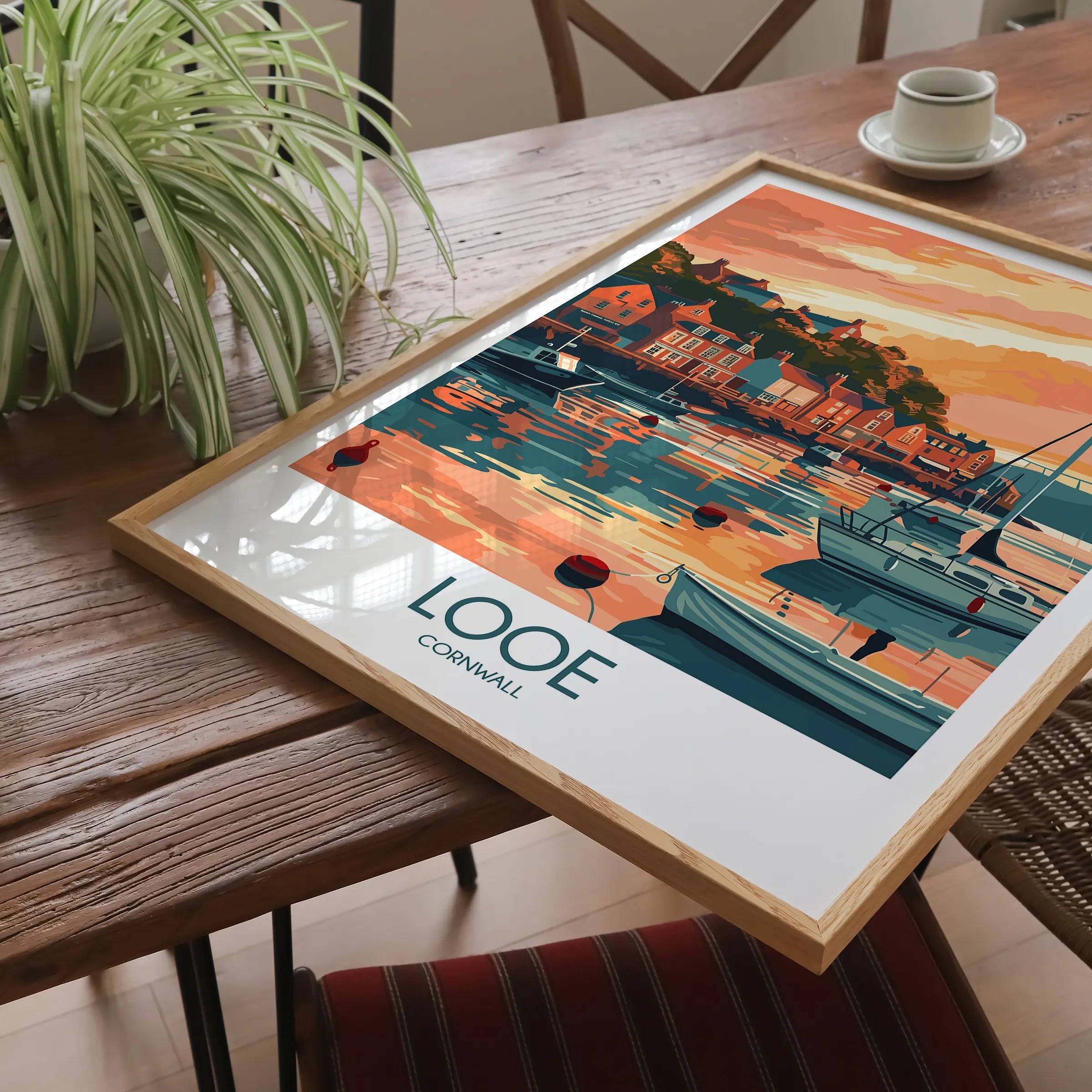 Looe Vintage Style Print