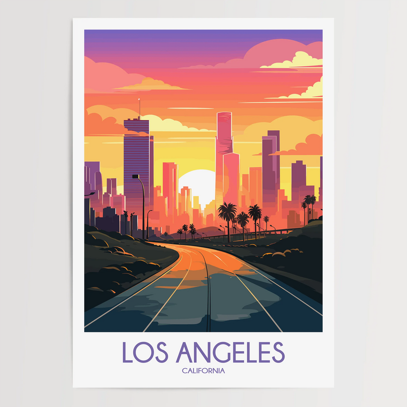 Los Angeles Destination Art Gift