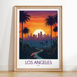 Los Angeles Retro Travel Illustration