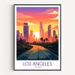 Los Angeles Retro Travel Illustration