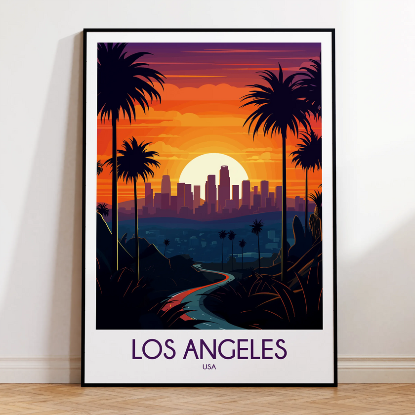 Los Angeles Vintage Style Print