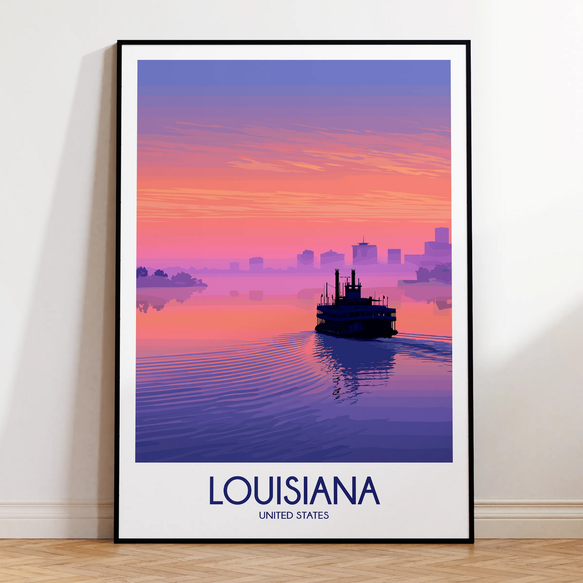 Louisiana Minimalist Wall Art