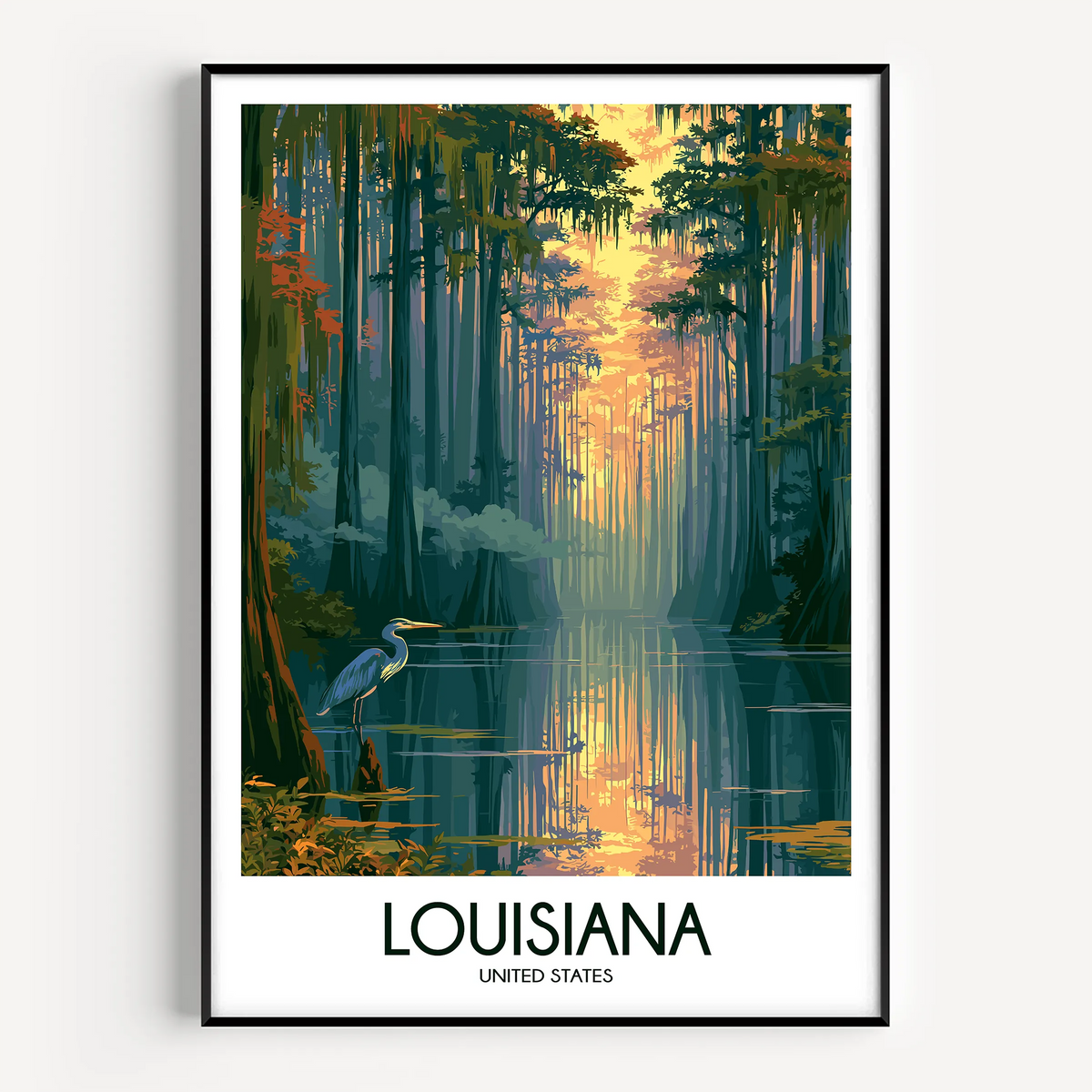 Louisiana Minimalist Wall Art