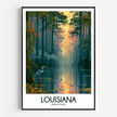 Louisiana Minimalist Wall Art