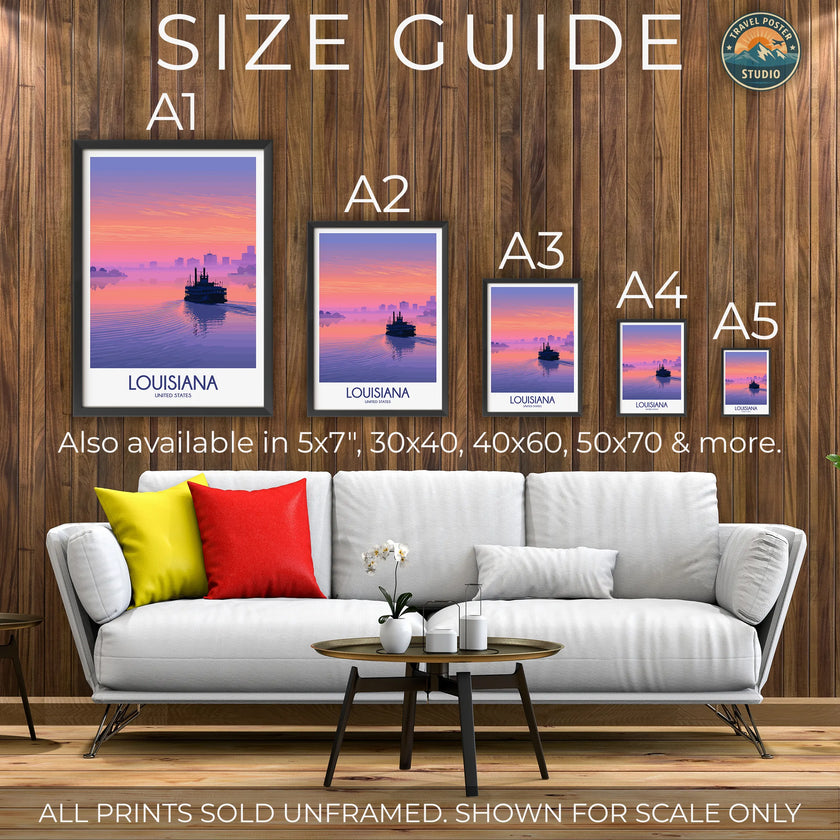 Louisiana Modern Travel Poster