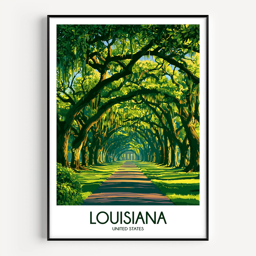 Louisiana Modern Travel Poster