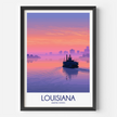 Louisiana Vintage Style Print