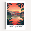 Luang Prabang Modern Travel Poster