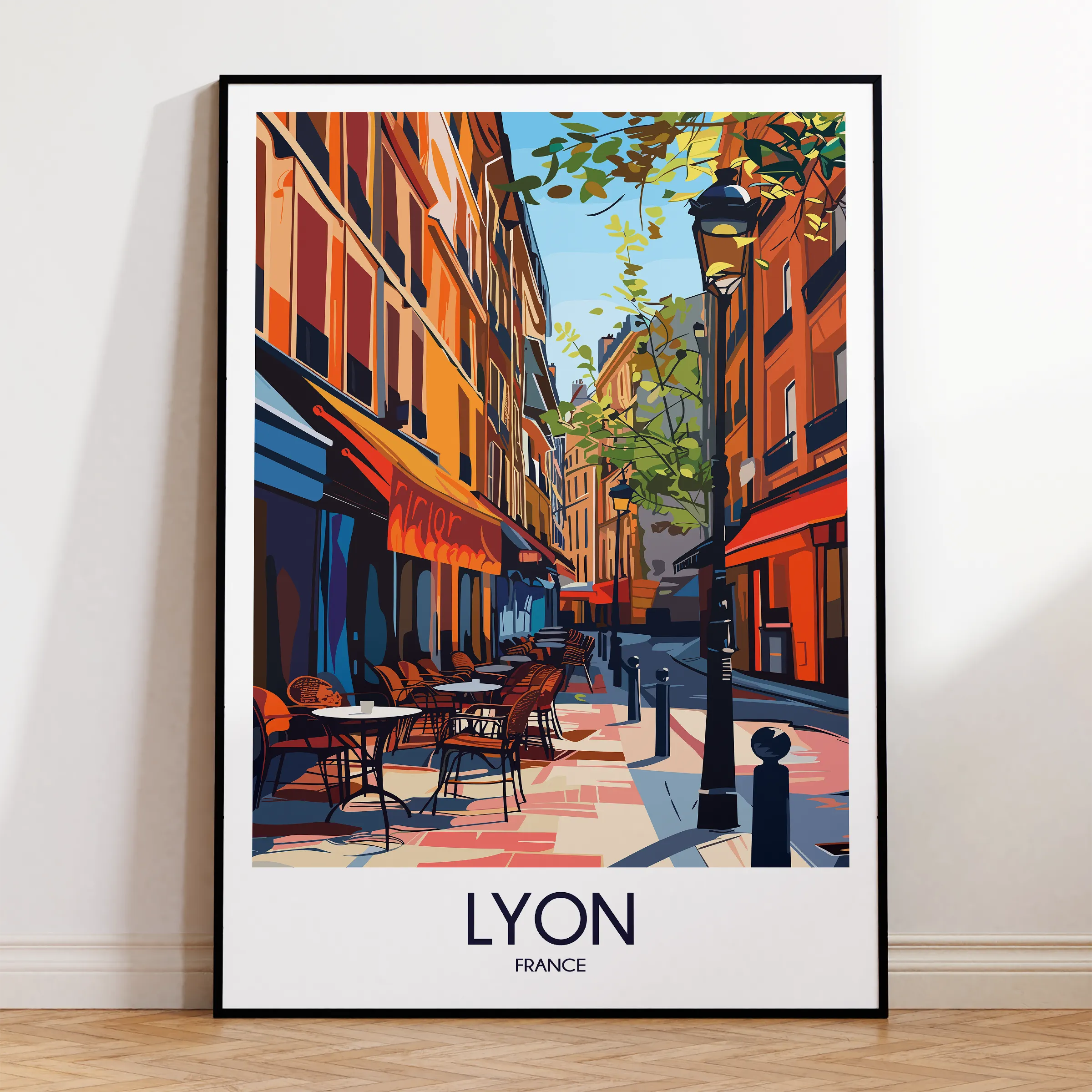 Lyon Modern Travel Poster