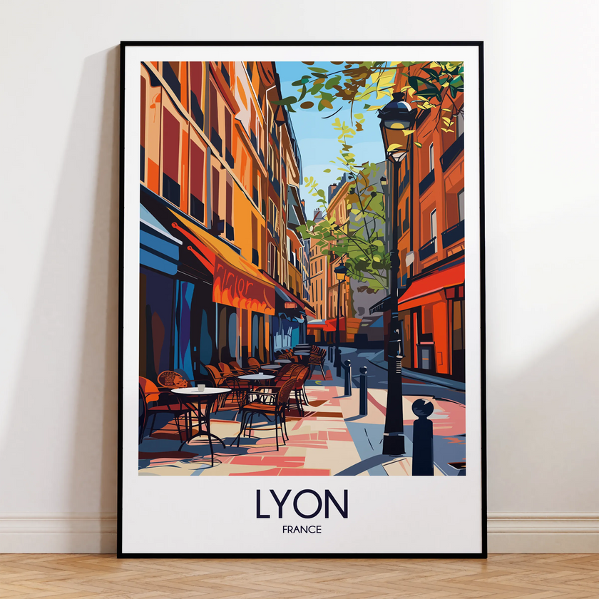 Lyon Modern Travel Poster