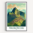 Machu Picchu Modern Travel Poster
