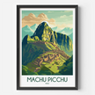 Machu Picchu Vintage Style Print