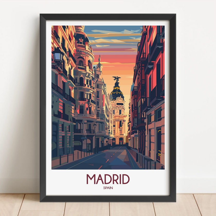 Madrid Destination Art Gift