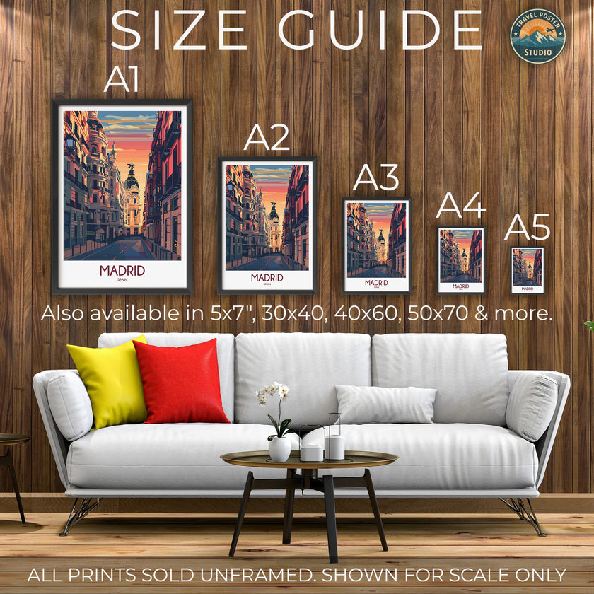 Madrid Modern Travel Poster