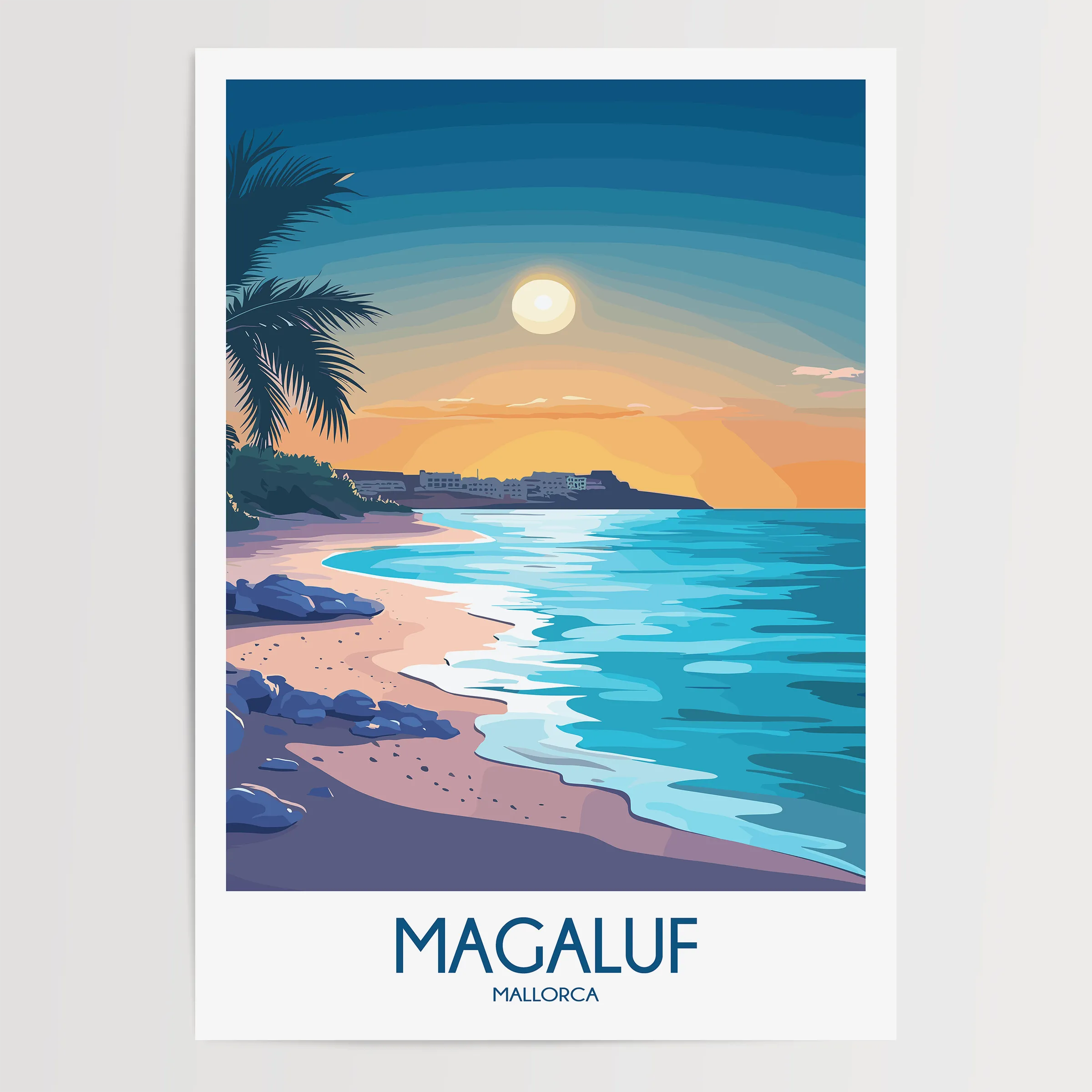 Magaluf Modern Travel Poster