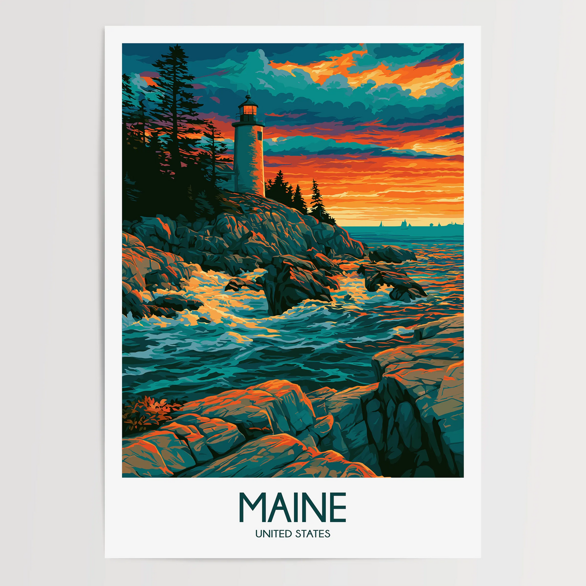 Maine Destination Art Gift