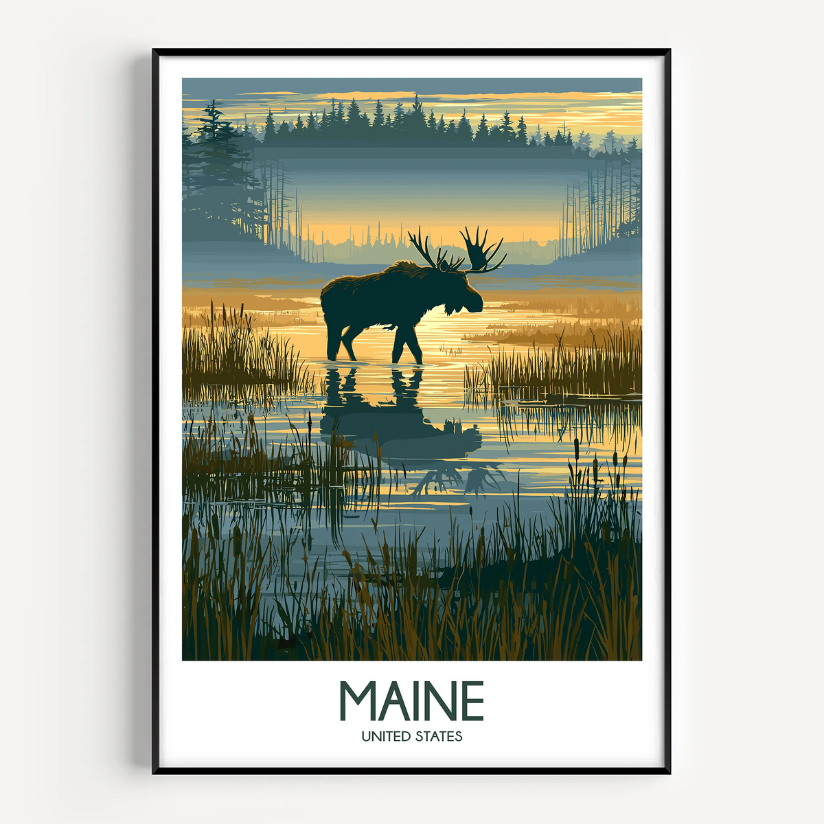 Maine Minimalist Wall Art