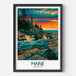 Maine Modern Travel Poster