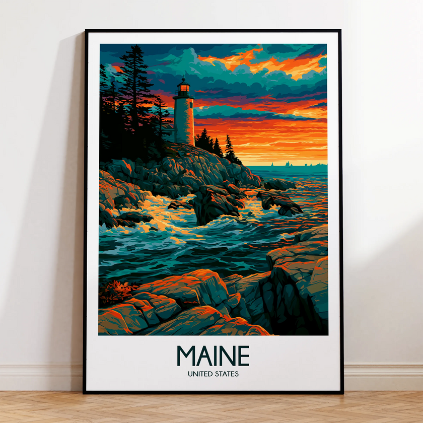 Maine Scenic Landscape Art