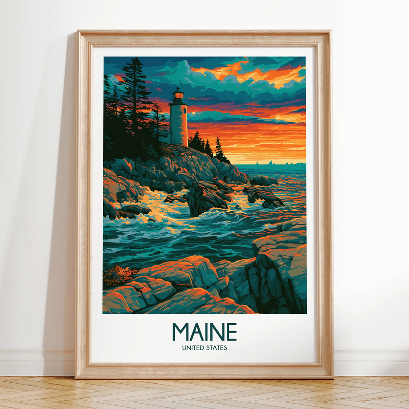 Maine Souvenir Poster Print